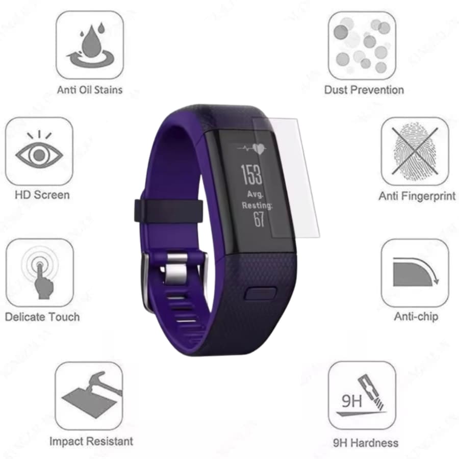 Screen Protectors for Garmin Vivosmart HR+ (Pack of 2)