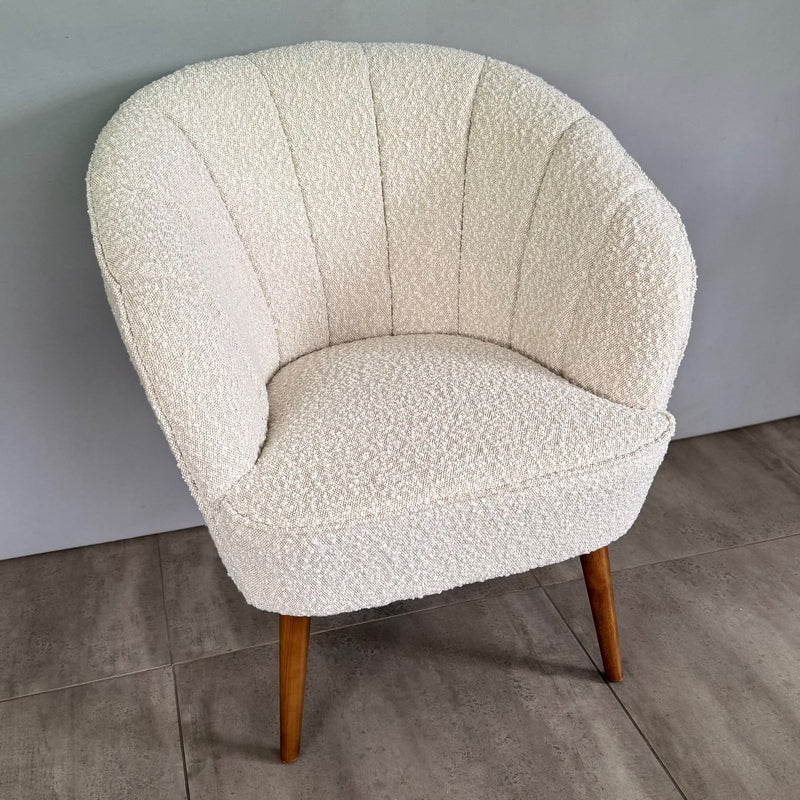 Gina Boucle Casual Armchair - Wheat at online8 furniture store Auckland