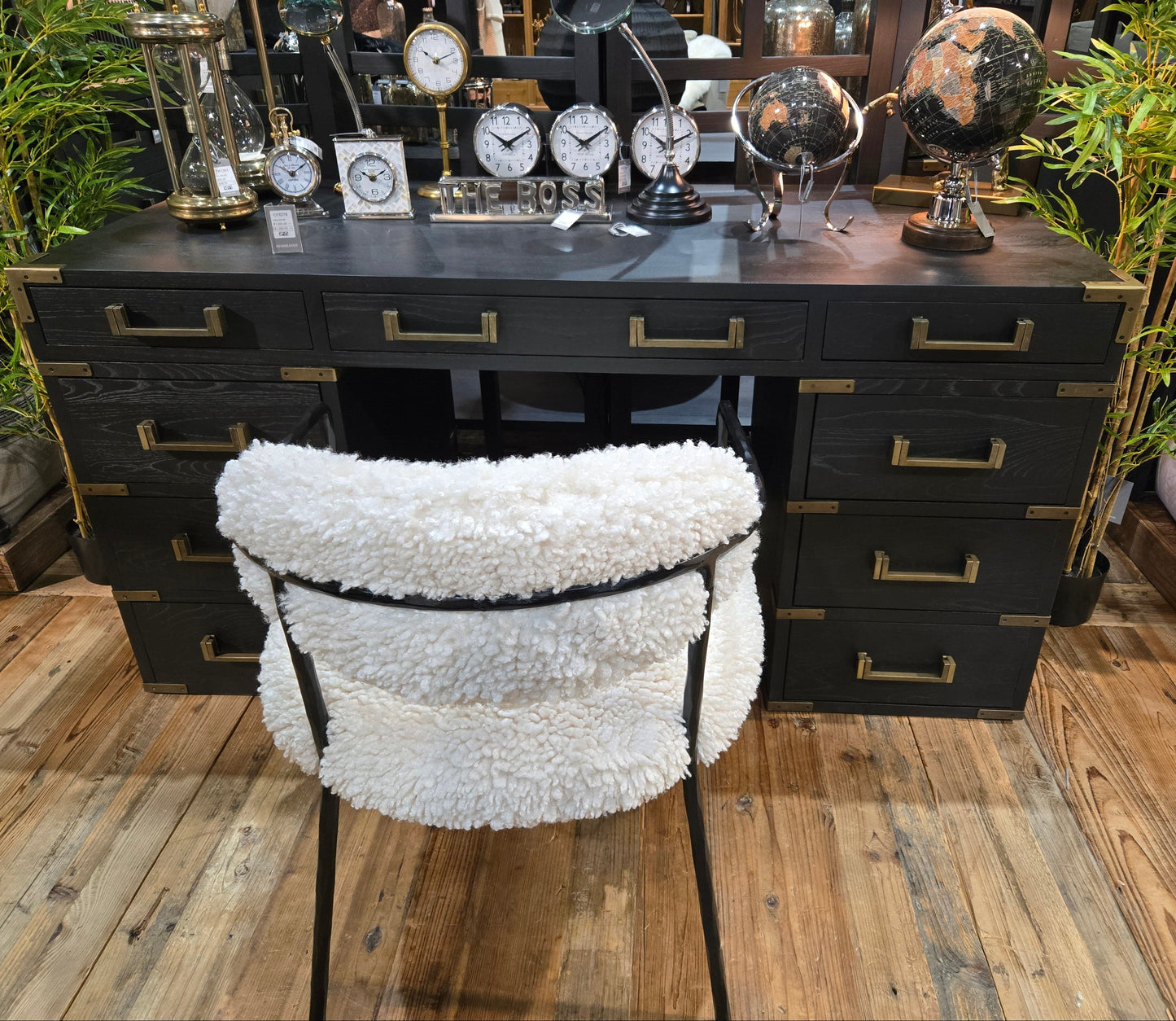 Harlequin Desk - Old Pine at online8 furniture store Auckland