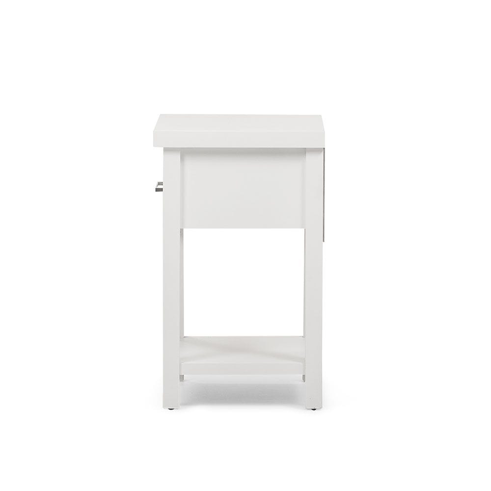 Helen Bedside Table White at online8 furniture store Auckland