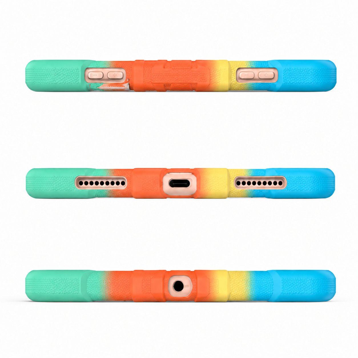 Apple iPad Air 11-Inch M2 Rugged Shockproof Case with Kickstand (Rainbow)