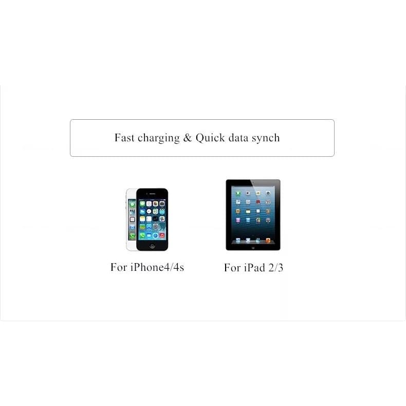 Charger Cable for iPhone 4/4s - iPad 1,2,3