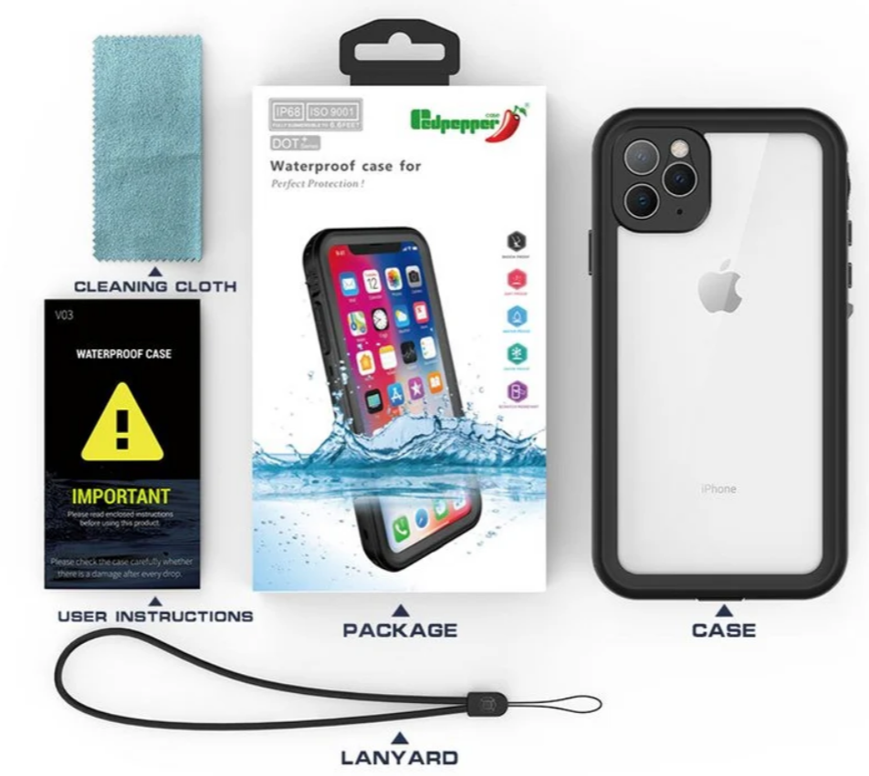 iPhone 12 Mini Waterproof Case Redpepper Full Protective Cover