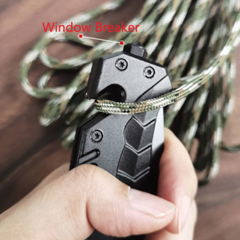 Outdoor folding knife, camping multifunctional pocket knife, portable with pouch