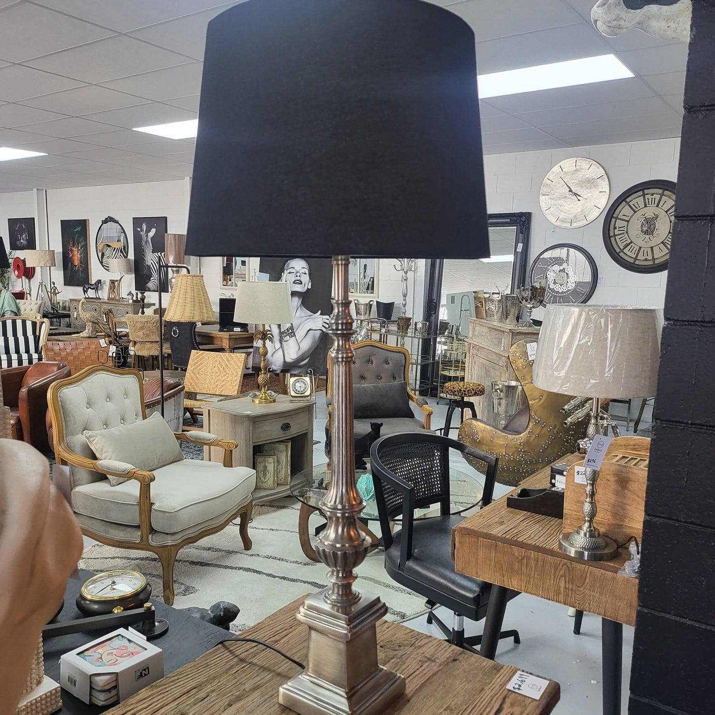 Online8 Vienna Table Lamp - Silver Antique Lamps