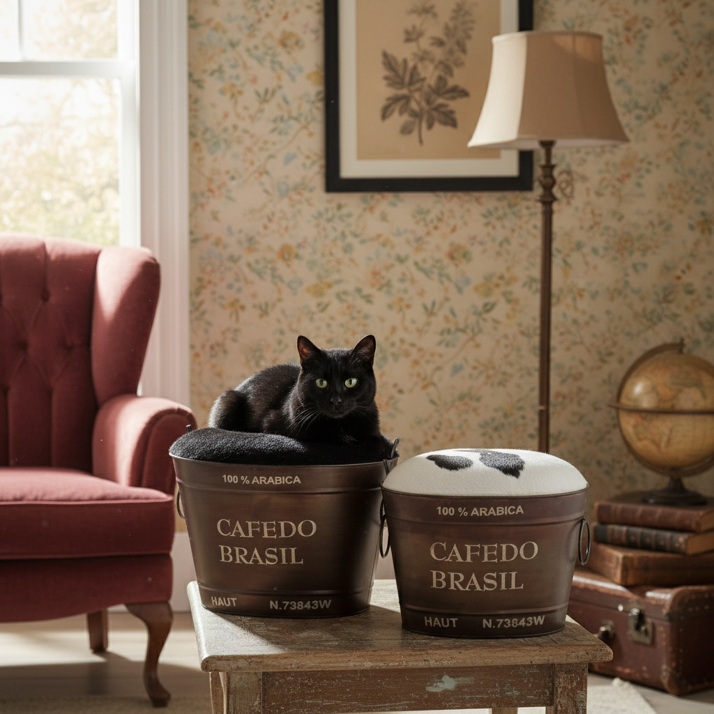 Leather Top Stool with Storage Set/2