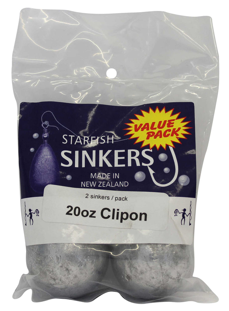 Starfish Clip-On Swivel Sinkers - Value Packs