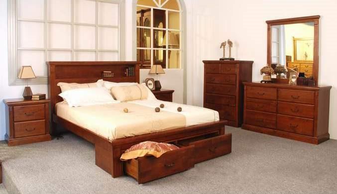 Marina Bed Frame with Storage at online8 furniture store Auckland