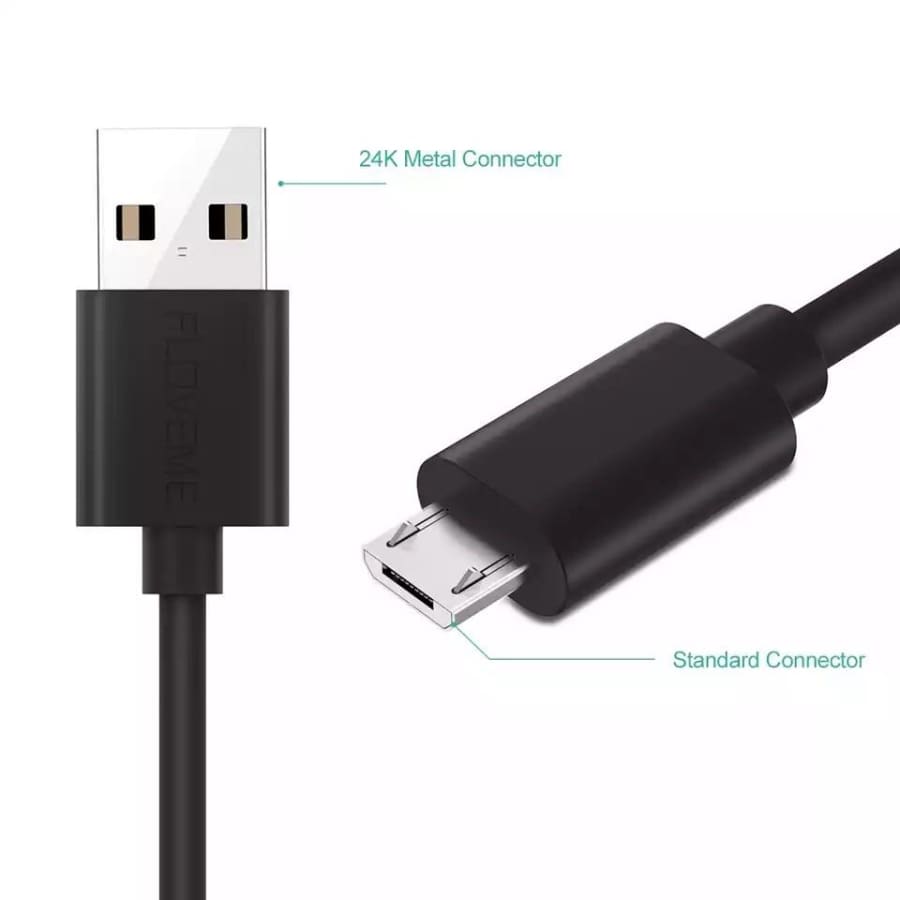 Micro USB Cable - 25cm (Black)