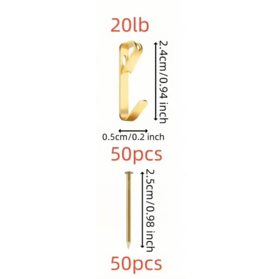 Picture Hooks & Nails x 50