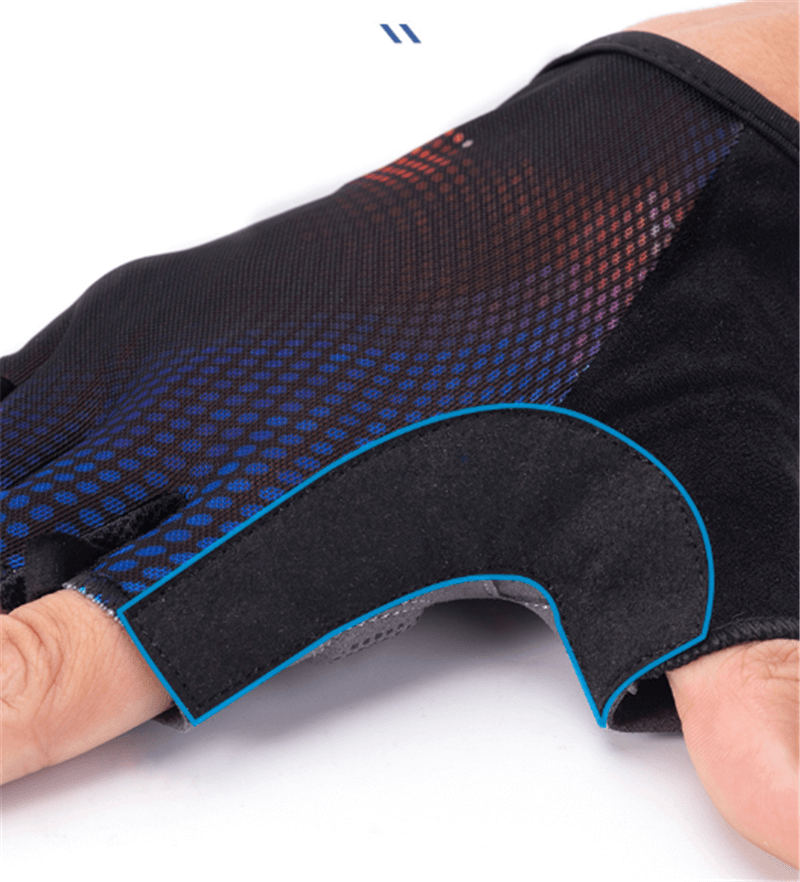 Cycling Half Finger Gloves Bike Bicycle Gym SBR Shockproof Glove