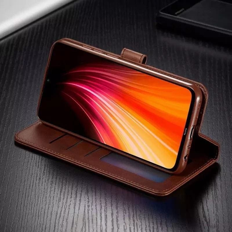 Synthetic Leather Flip Case for Samsung Galaxy Note 9 (Brown)
