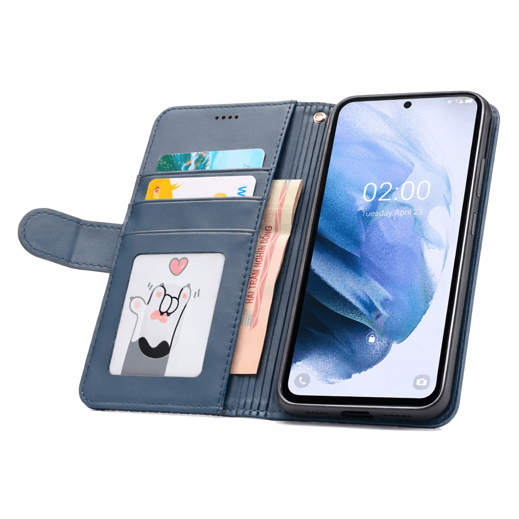 Samsung Galaxy S22 Plus Flip Wallet Case Cowhide Dot Pattern