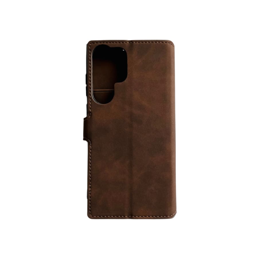 Flip Case for Samsung Galaxy S22 Ultra (Brown)