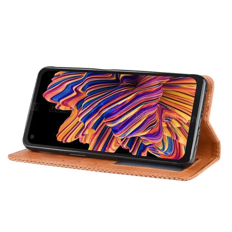 Wallet Case for Samsung Galaxy Xcover Pro (Brown)