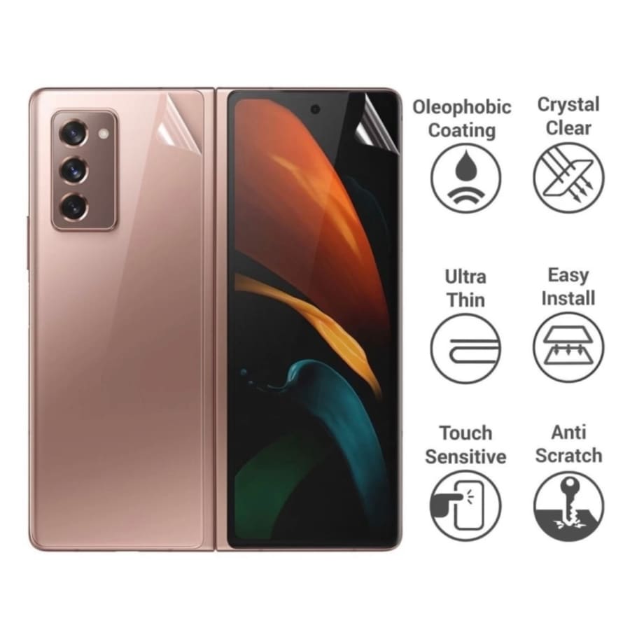 Screen Protectors for Samsung Galaxy Z Fold 2 (3 in 1 Pack x 2)