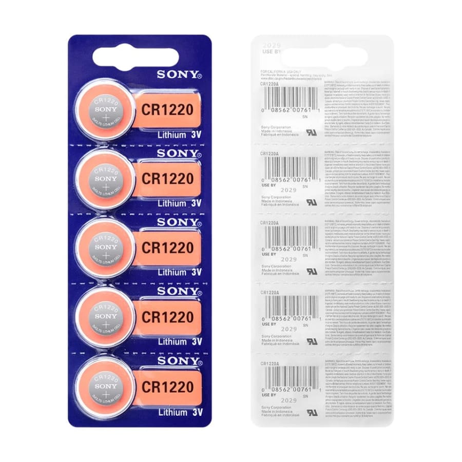 Sony CR1220 Watch Batteries (5 Pack)