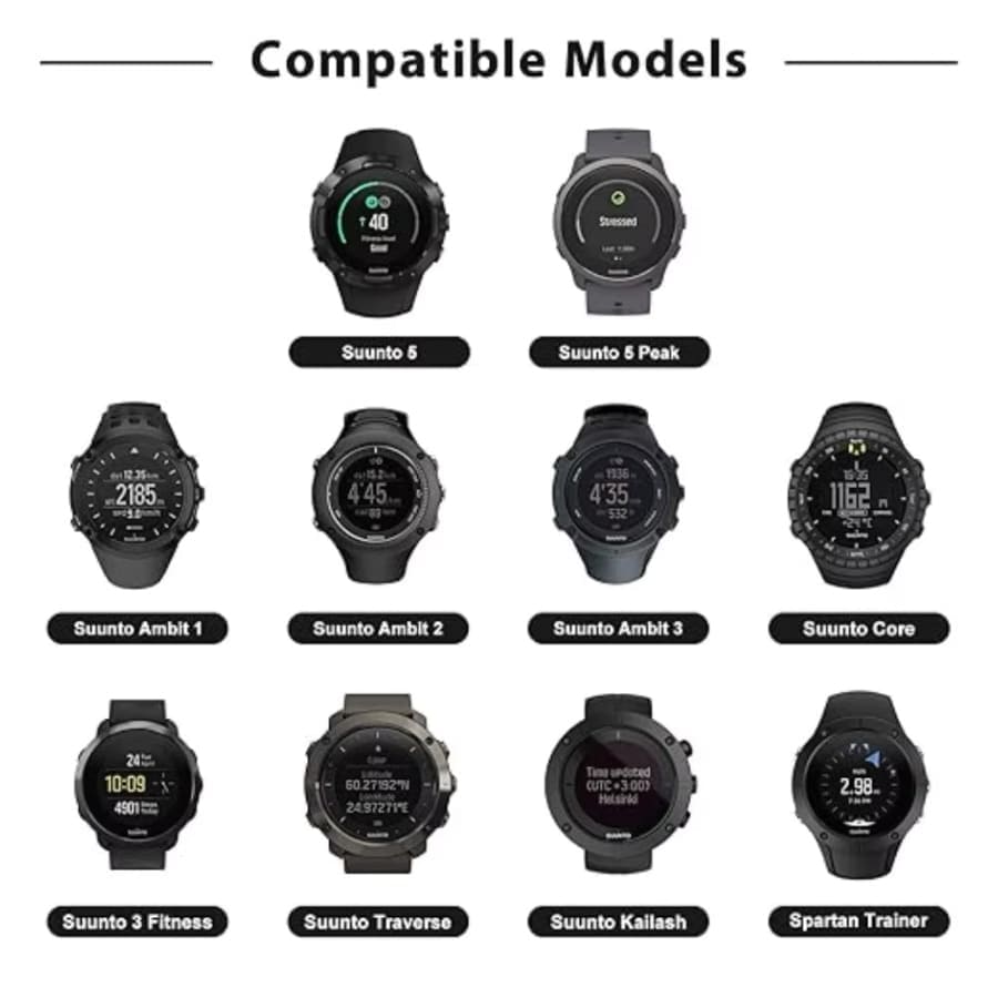 USB Charger for Suunto Watch (Suunto 3 Fitness, Suunto 5, Traverse, Ambit 1,2,3)