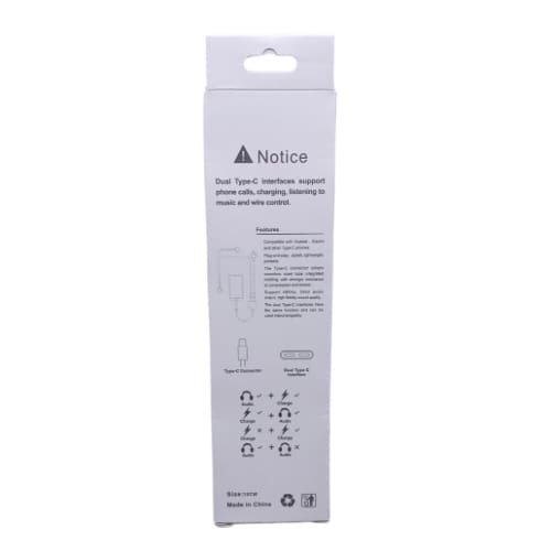 Type C 2-in-1 Headphone Adapter (JH032)