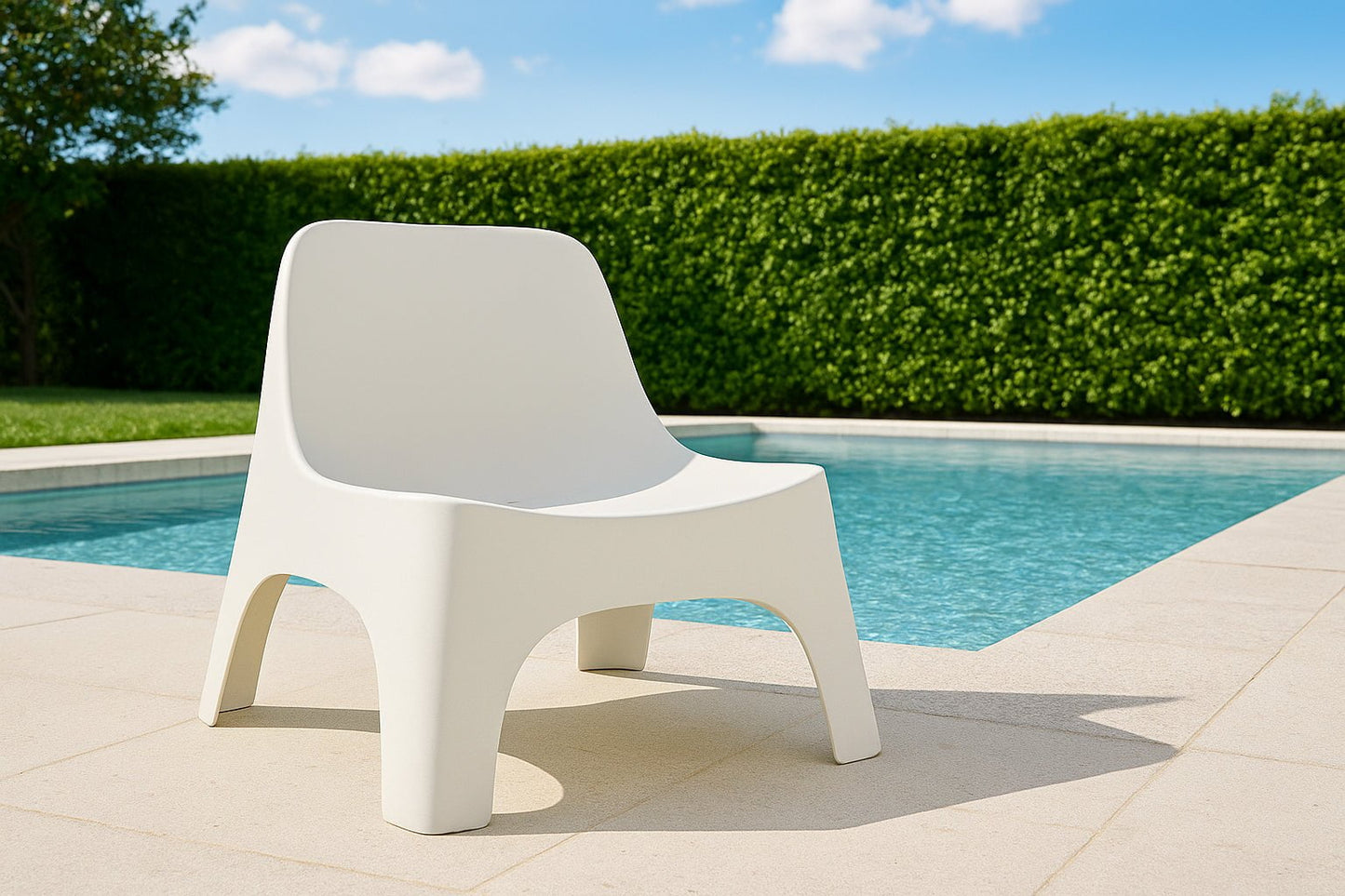 Vago Outdoor Chair - White at online8 furniture store Auckland