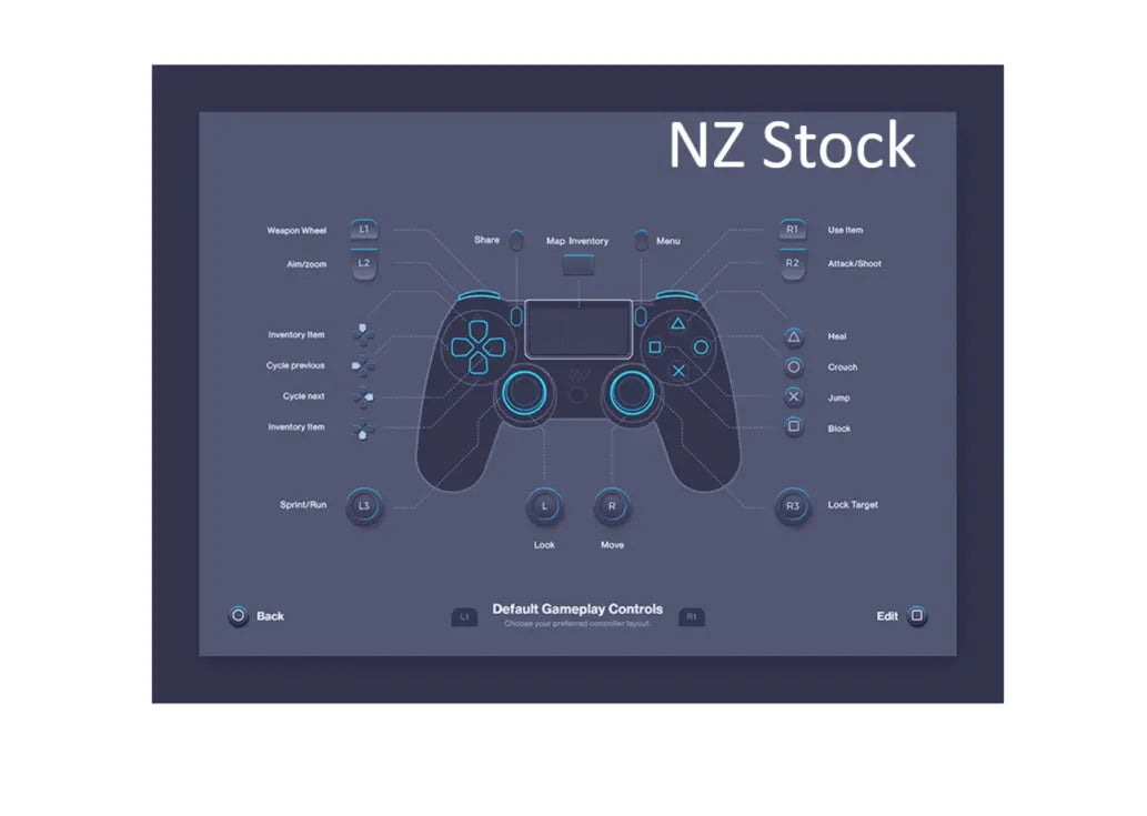 Premium Wireless PS4 Controller Navy Blue | Bluetooth Gamepad for PS4 & PC