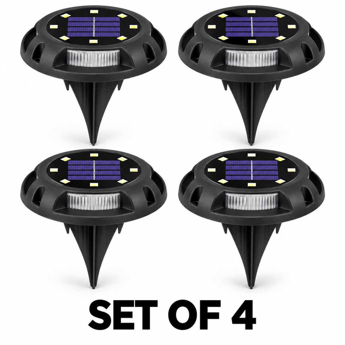 Solar Outdoor Buried Lights – Set of 4