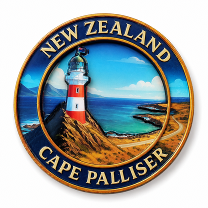 Cape Palliser New Zealand Acrylic Fridge Magnet – 8 cm