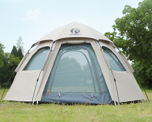 Large Hexagon Double-Layer Waterproof Camping Tent DYLF2063