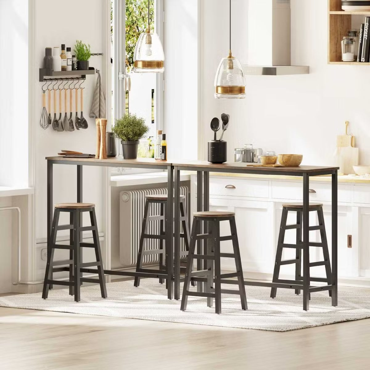 Bar Table Set with Bar Stools Chairs