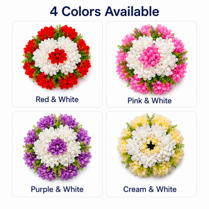 30cm Artificial Flower Wreath – 4 Colours Available