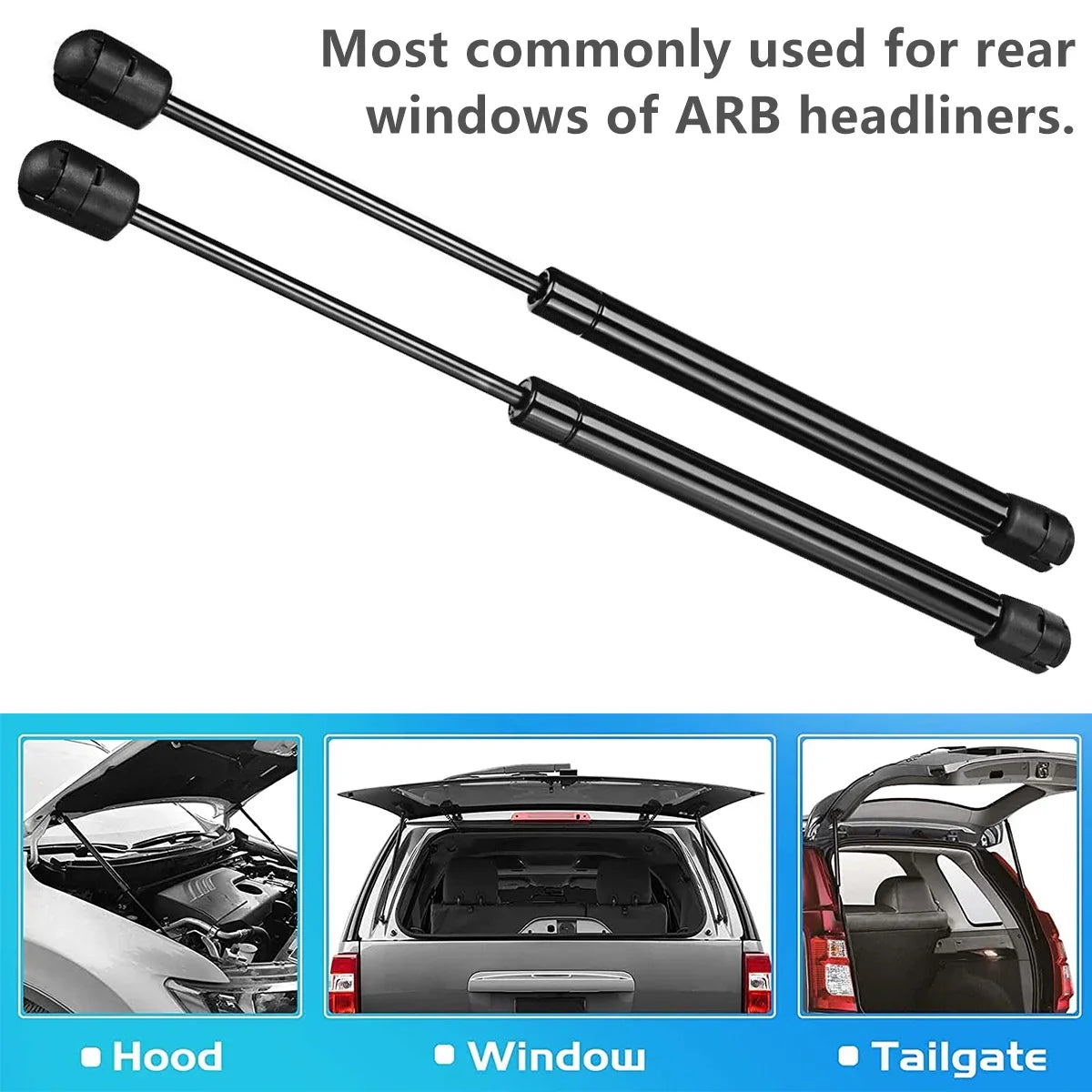 2x Gas Struts for Toyota Hilux ARB Canopy Rear Window 325mm Long 160N 1921VR