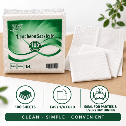 Luncheon Serviettes – 30 × 30 cm, 100 Sheets