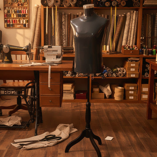 Half Body Male Mannequin - Black