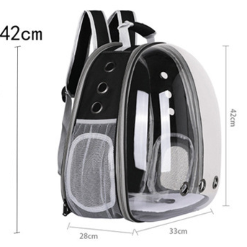 Pet Backpack Carrier Dog Cat Travel Clear Front