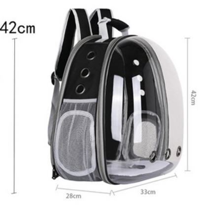 Pet Backpack Carrier Dog Cat Travel Clear Front