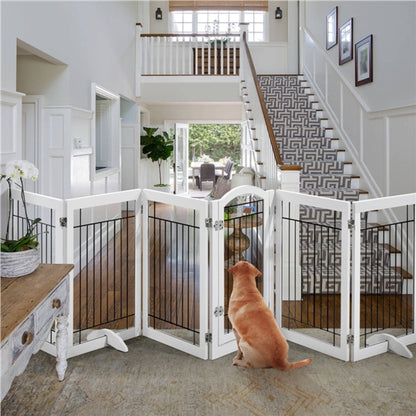 6-Panel Pet Puppy Safety Fence with 3 Support Feet
