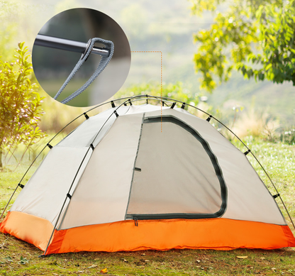 3-Person Double-Layer Four-Season Mountaineering Tent with Snow Skirt