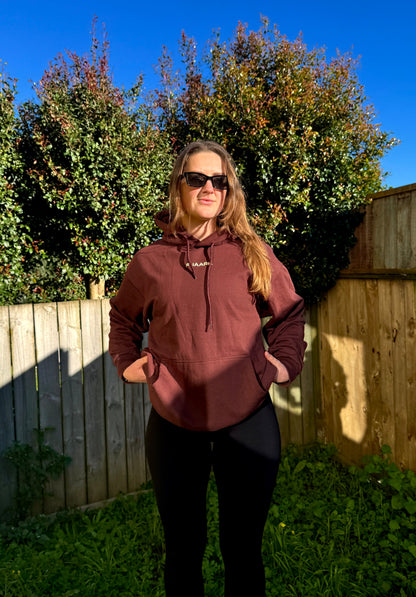 Unisex Signature Oversized Hoodies Brown