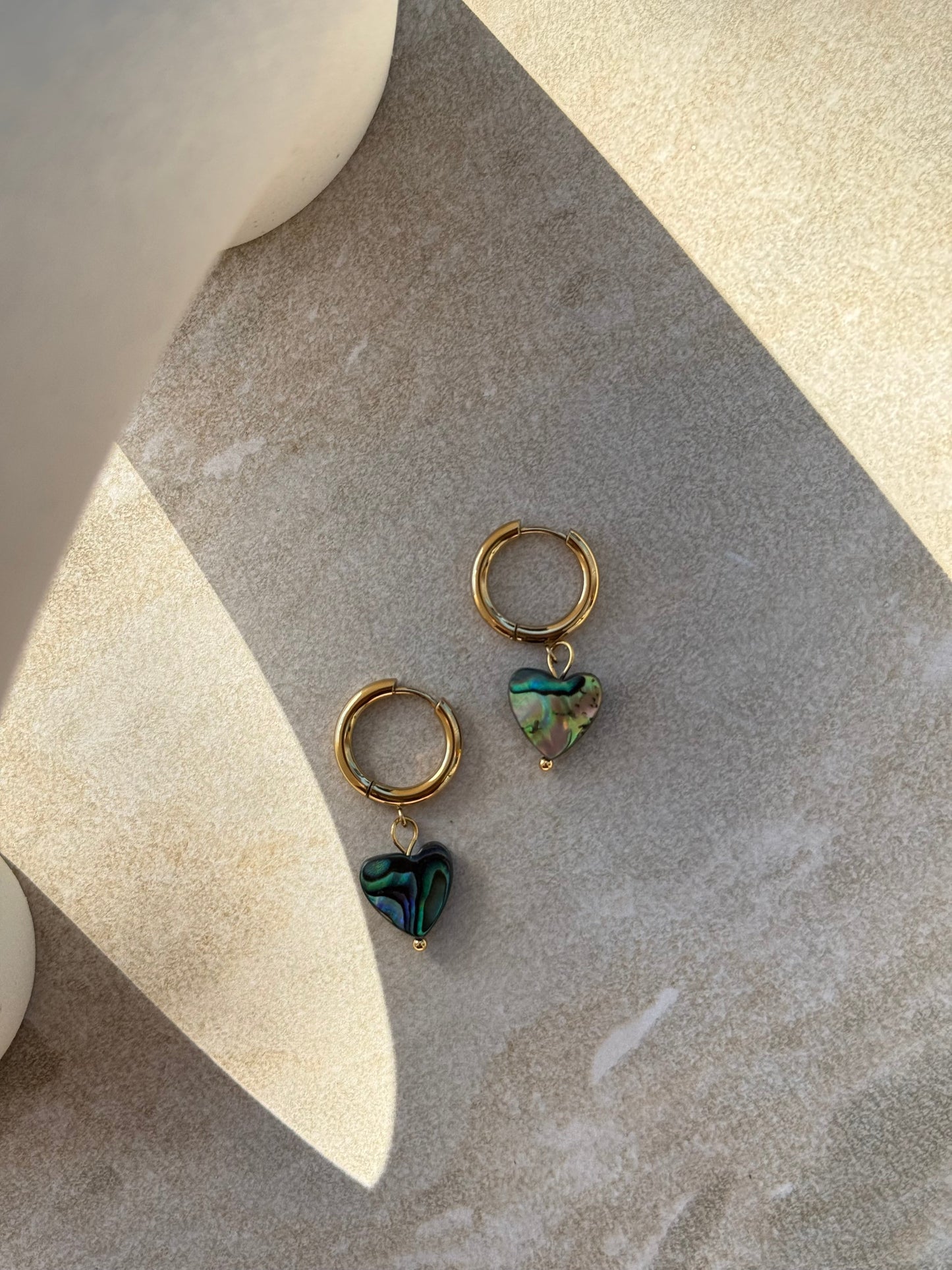 Pāua Gold Heart Huggies