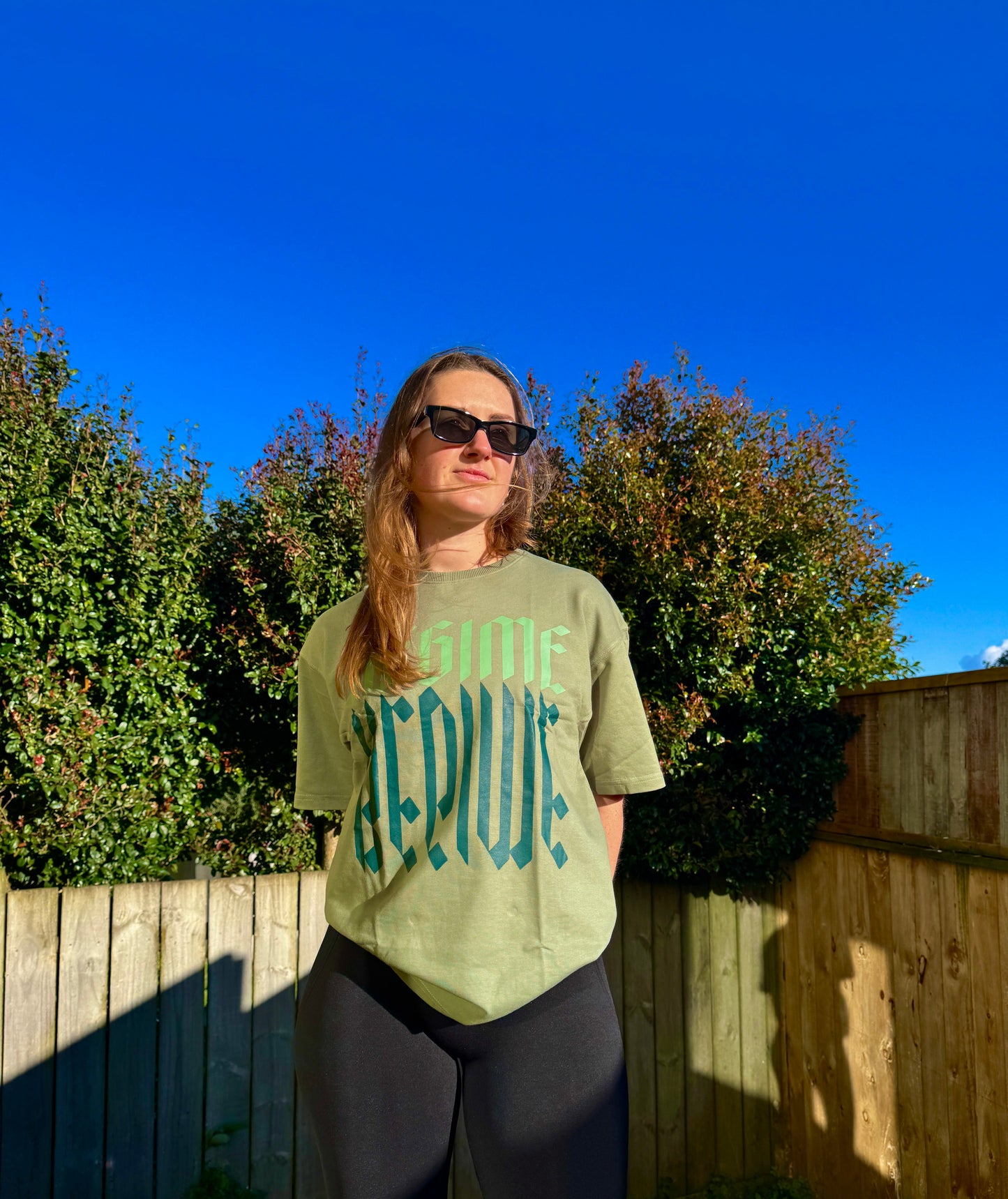 Unisex Regime Oversized T-shirts Sage Green