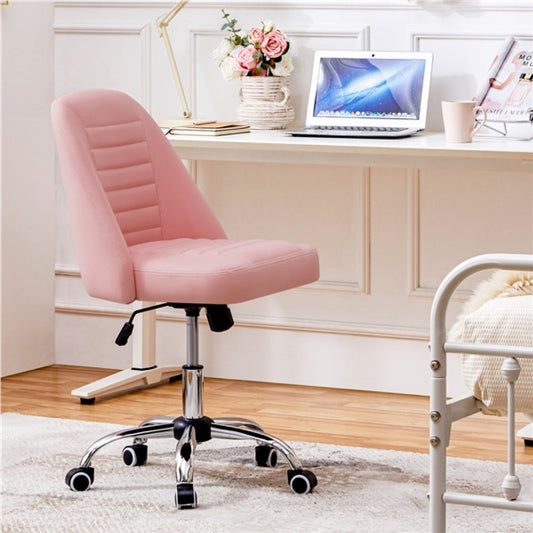 Modern Tufted Armless Computer Chair Task Chair Vanity Chair