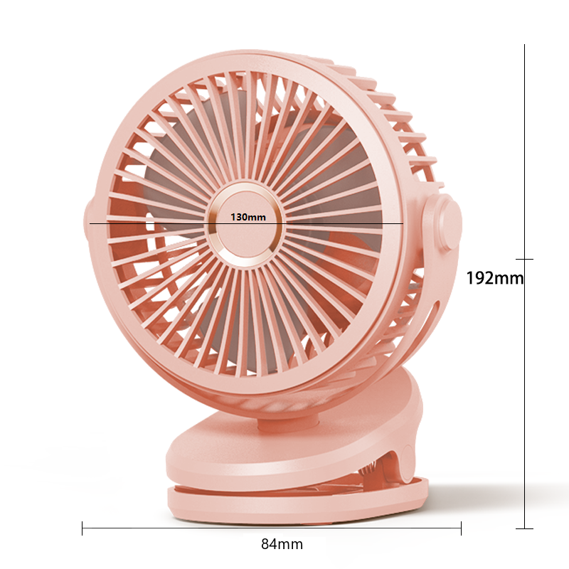 Portable Mini Clip Fan 4 Speed Adjustable USB Rechargeable