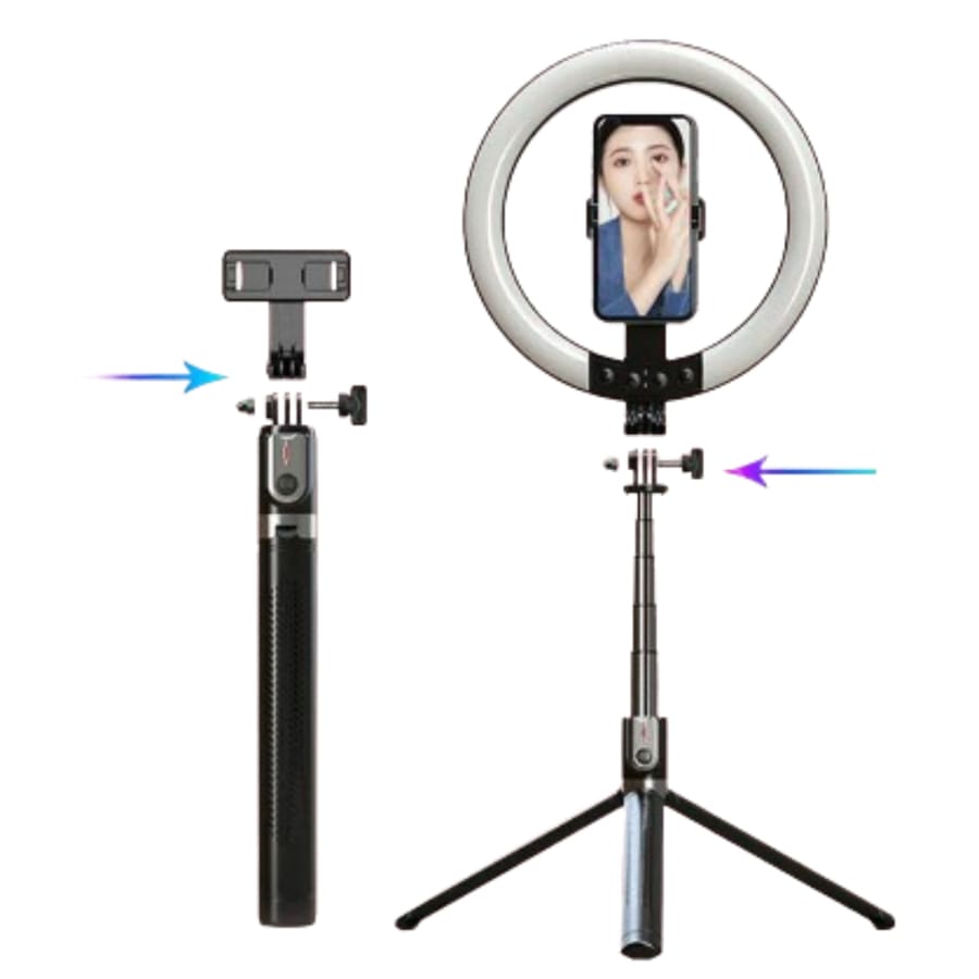 1.9m Ring Light Selfie Stick P100RGB
