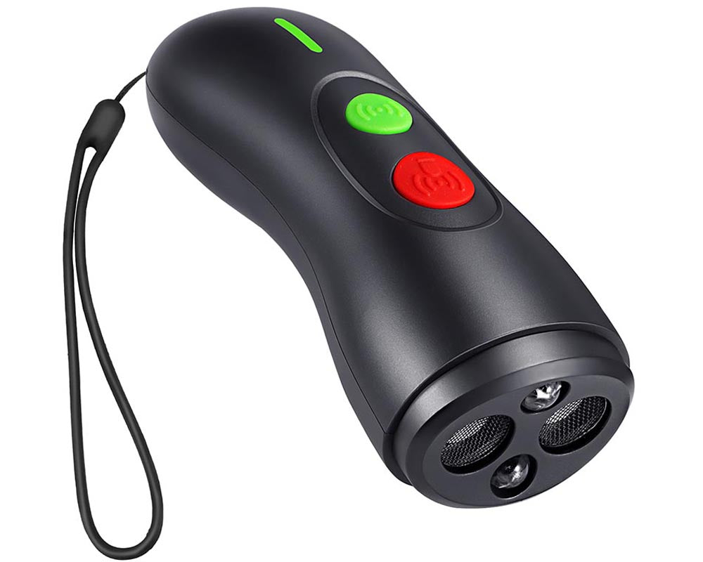 Ultrasonic dog repeller in black