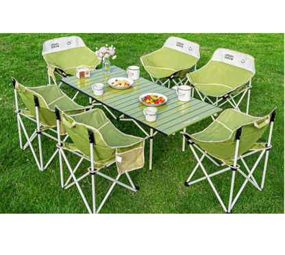 Urban Wave Premium Roll-Up Camping Table | Lightweight Carbon Steel  YQ72214