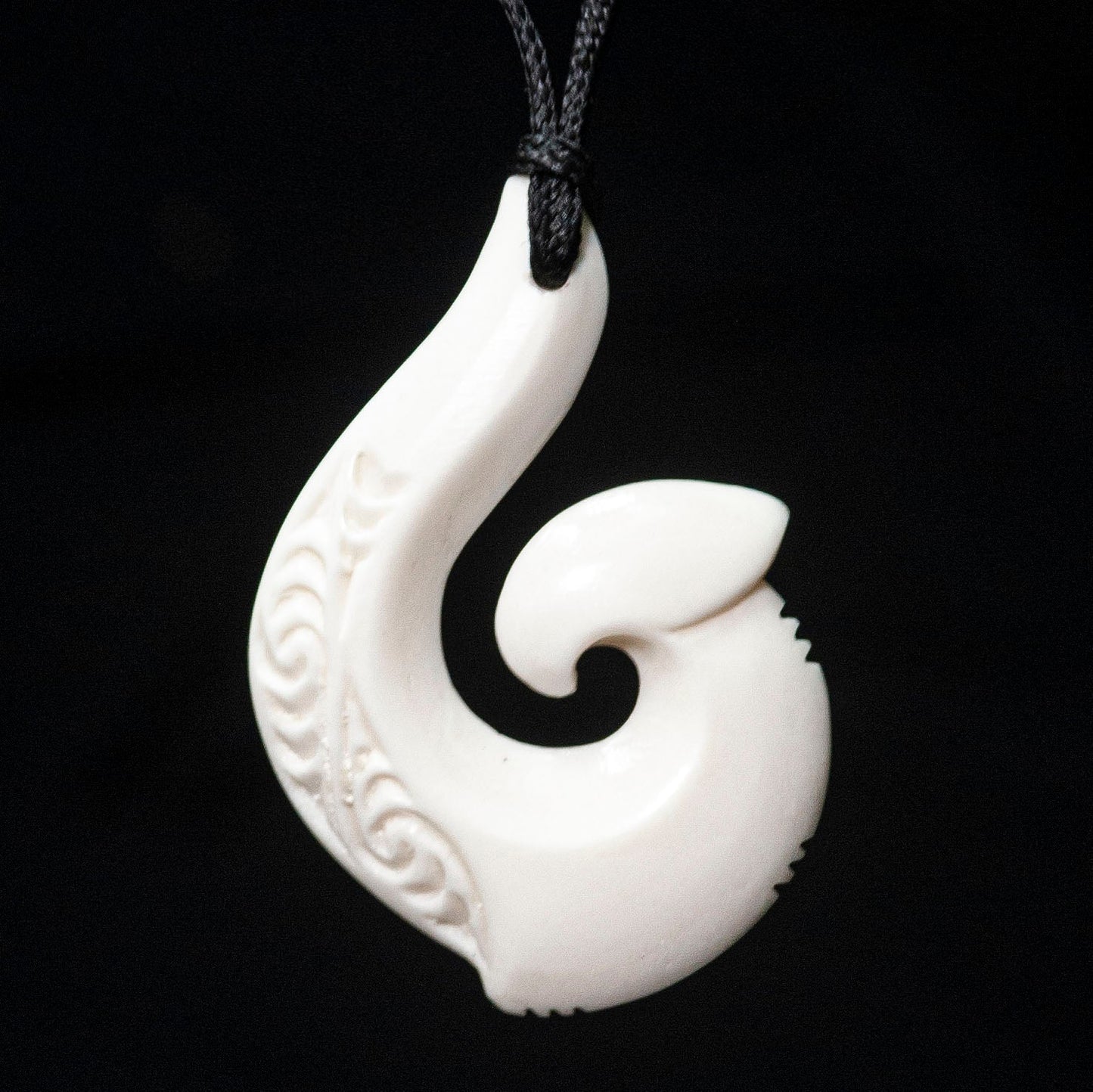 Bone Pendant, Large Matau-Hook