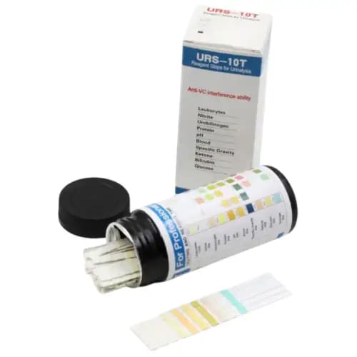 100 Strips URS-10T Urinalysis Reagent Strips - 10 Parameters