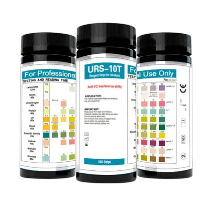 100 Strips URS-10T Urinalysis Reagent Strips - 10 Parameters