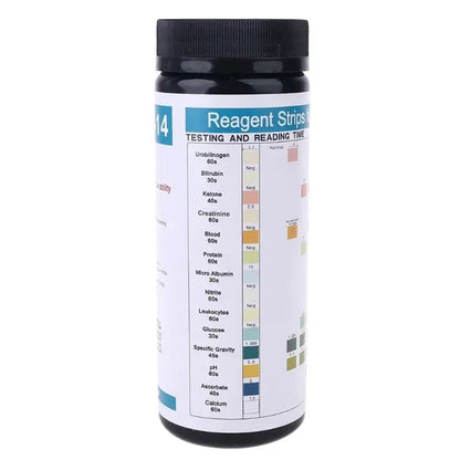 100 Strips URS-14T Urinalysis Reagent Strips  - 14 Parameters