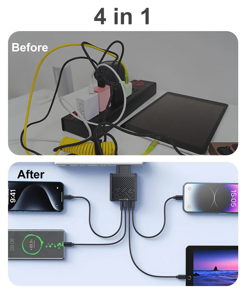 100W DUAL USB C PD Fast Charging Wall USB C Charger Power Adapter Type C